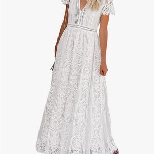 Lacy White Maxi